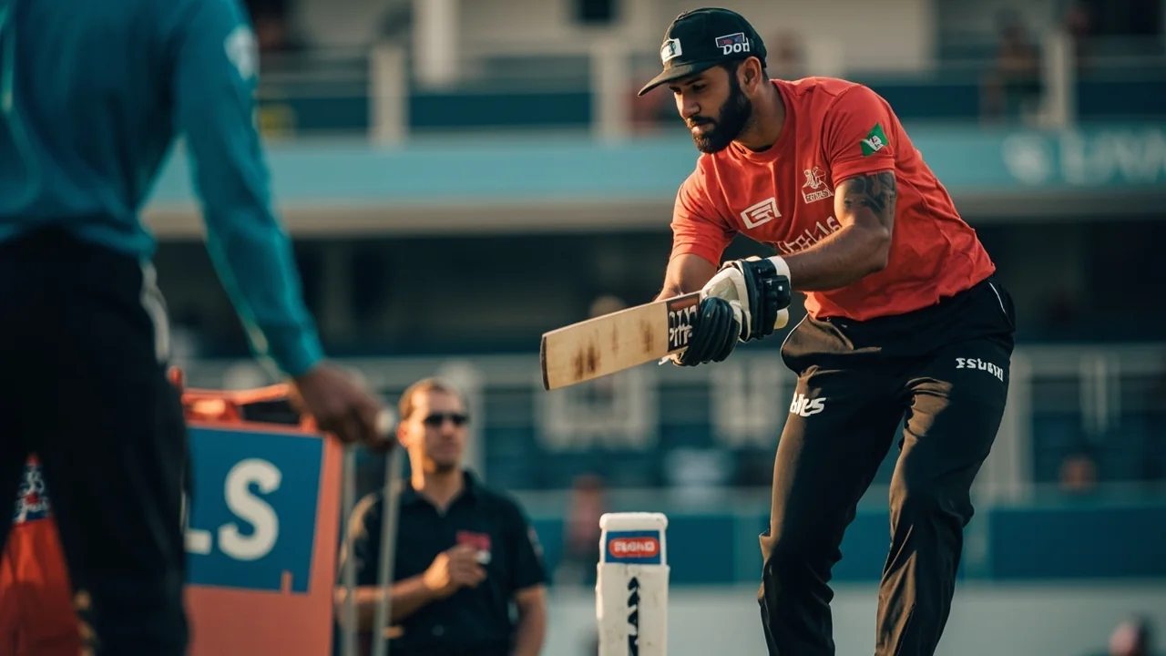 Medium-context scene of the inner ring during a Hundred fixture, with fielders in position and the captain at slip, the kind of frame that shows whether the spin or pace slot earns its points tonight.